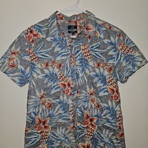 Men's George Tropical Floral Short Sleeve Shirt Sz M